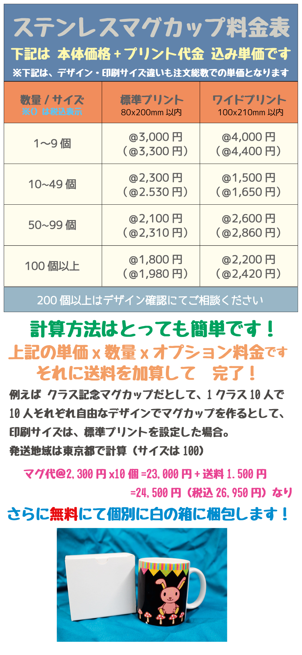 ステンレスマグカップの料金|きりはりくらぶ